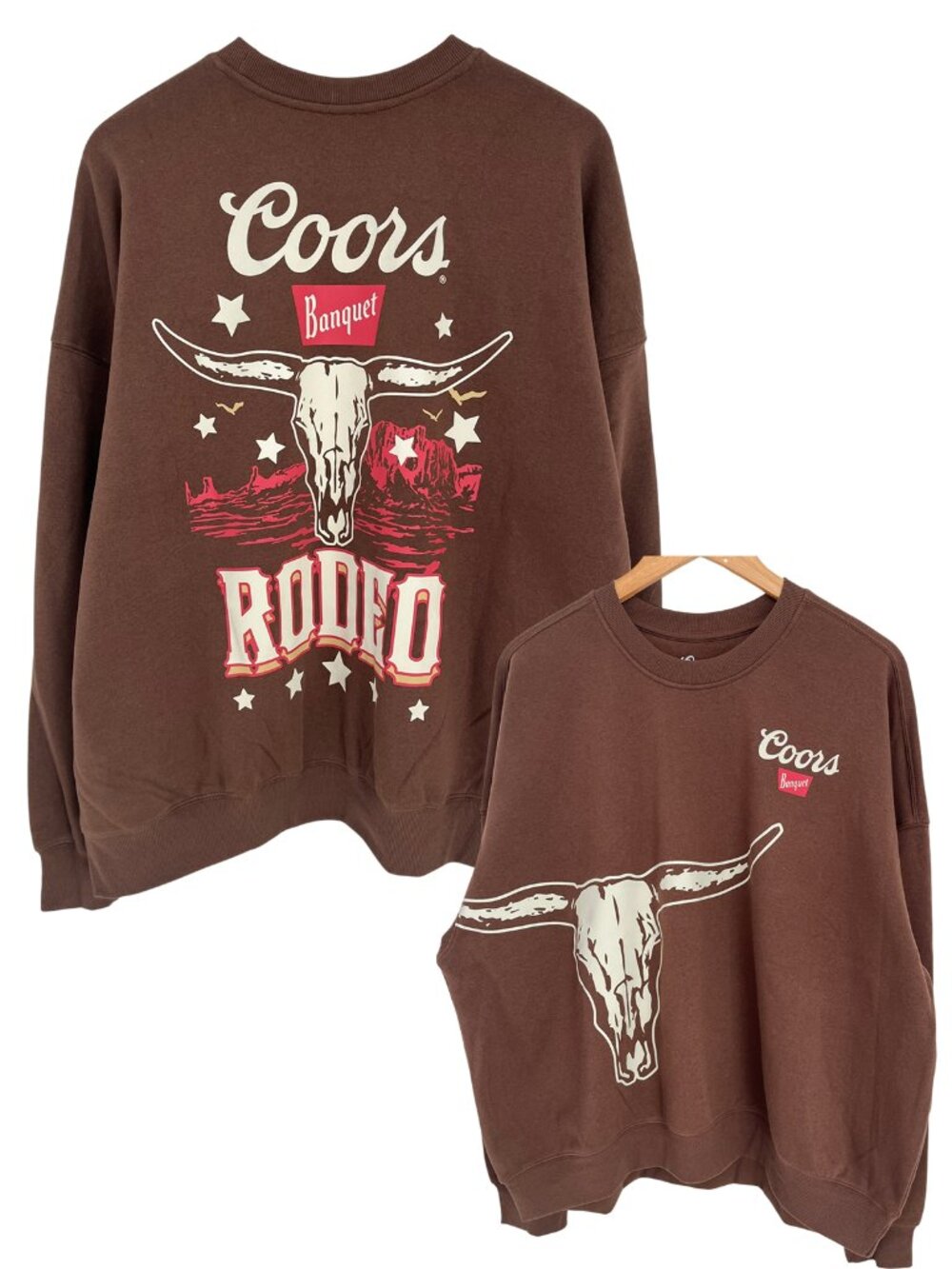 NWOT Coors Banquet Rodeo Women’s Sweatshirt NWT Steer Skull Large